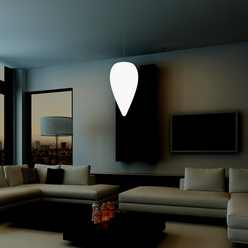 Designer LED Plafondlamp Licht, Unieke Waterdruppel E27 Hangende Lamp, Wit, 37cm