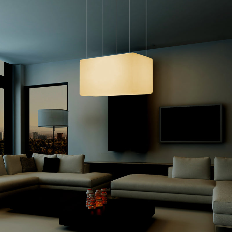 LED Hanglamp, Moderne Hangende Eetkamerverlichting, 55 x 35 cm, E27, Warm Wit
