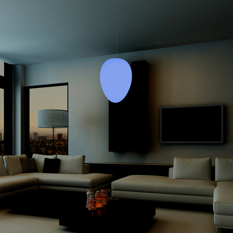 Designer RGB Hanglamp Hangende Verlichting, Dimbare 37cm Meerkleurige Plafondlamp, Ei