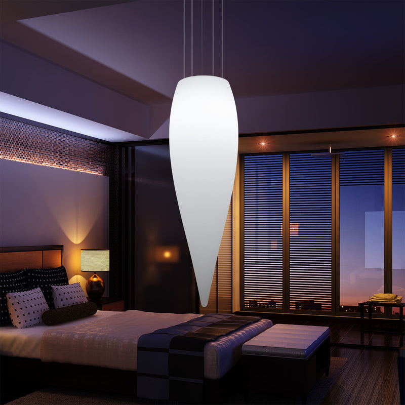 Waterdruppel Hanglamp, Decoratieve LED Lamp, 120 cm, E27, Wit, Sfeerlicht, Verlichting