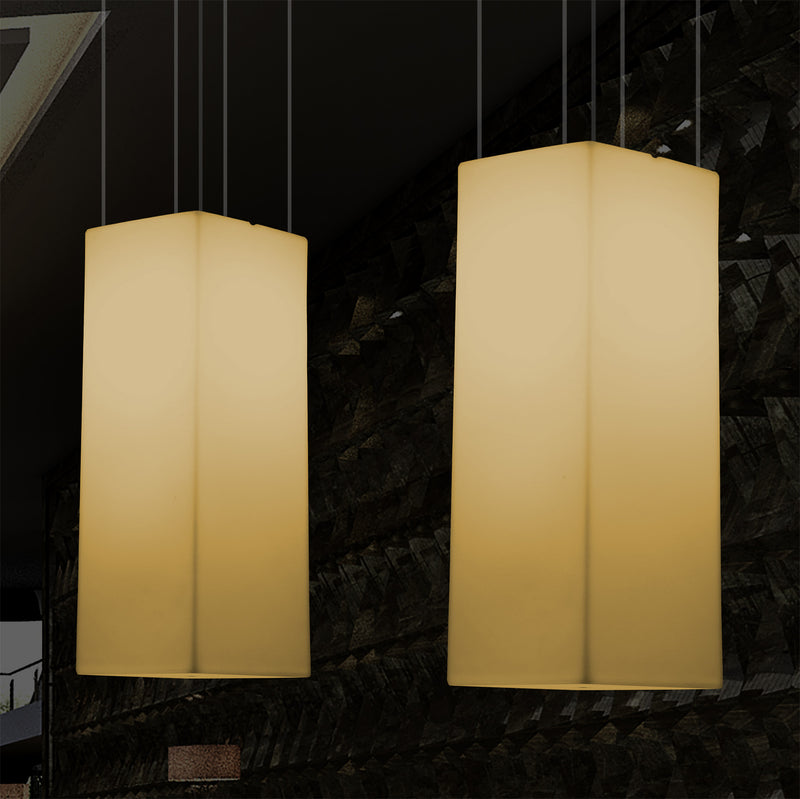 Hangende LED Zuil, Moderne Plafondlamp, 110 x 30cm, E27, Warm Wit, Lichtzuil, Hanglamp