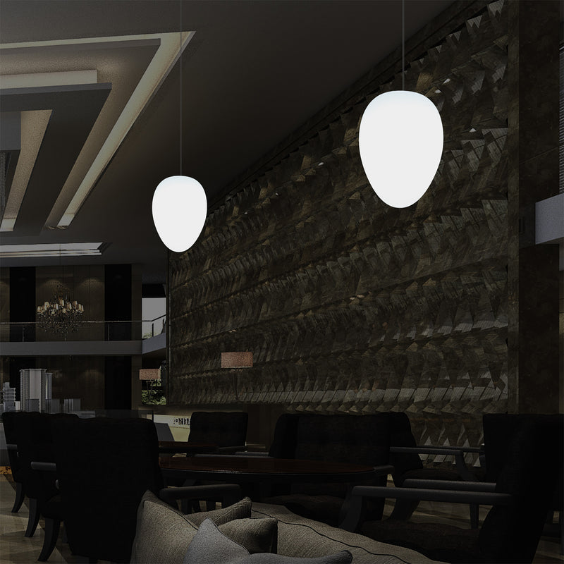 Unieke LED E27 Plafondlamp, Designer Hanglamp, 37cm, Witte Lamp, Sfeerlicht