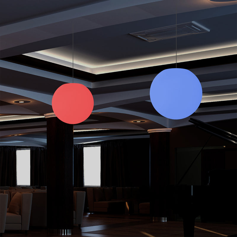 LED Hanglamp, Meerkleurige RGB Bol, Plafondlamp, 400 mm, Lichtgevende Bal, Sfeerverlichting