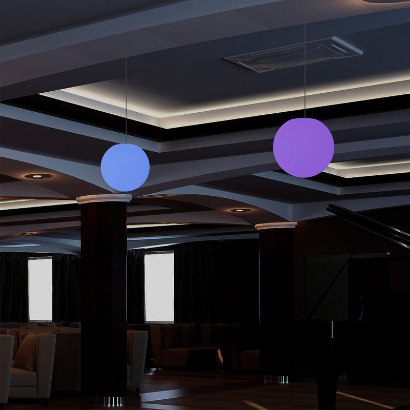 LED Bol Hanglamp, 20cm Meerkleurige RGB Bollicht, Lamp met Astandsbediening, Plafondlamp