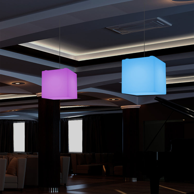 LED Kubus Hanglamp, Kleurveranderende SMD RGB Plafondlamp, 300 mm, Sfeerverlichting
