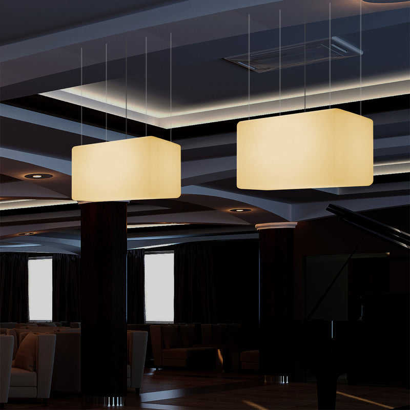 LED Hanglamp, Moderne Hangende Eetkamerverlichting, 55 x 35 cm, E27, Warm Wit