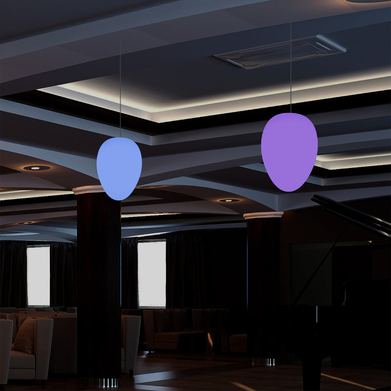 Unieke Plafond LED Verlichting, Decoratieve RGB Hanglamp, 37 cm, Sfeerverlichting, Lichtgevend Ei