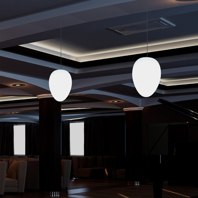 Unieke LED E27 Plafondlamp, Designer Hanglamp, 37cm, Witte Lamp, Sfeerlicht