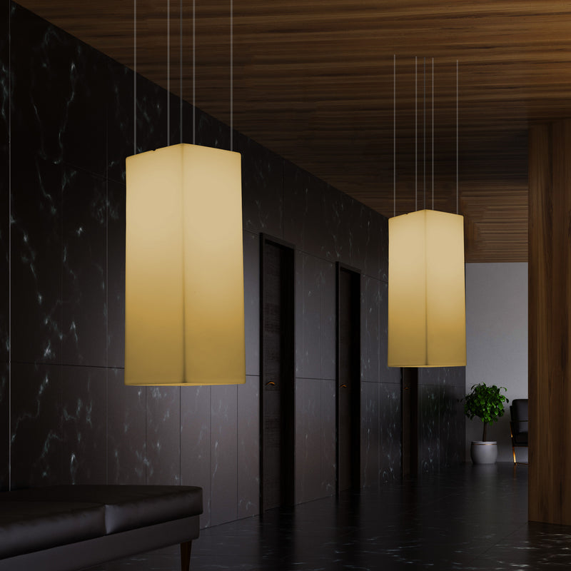 Hangende LED Zuil, Moderne Plafondlamp, 110 x 30cm, E27, Warm Wit, Lichtzuil, Hanglamp