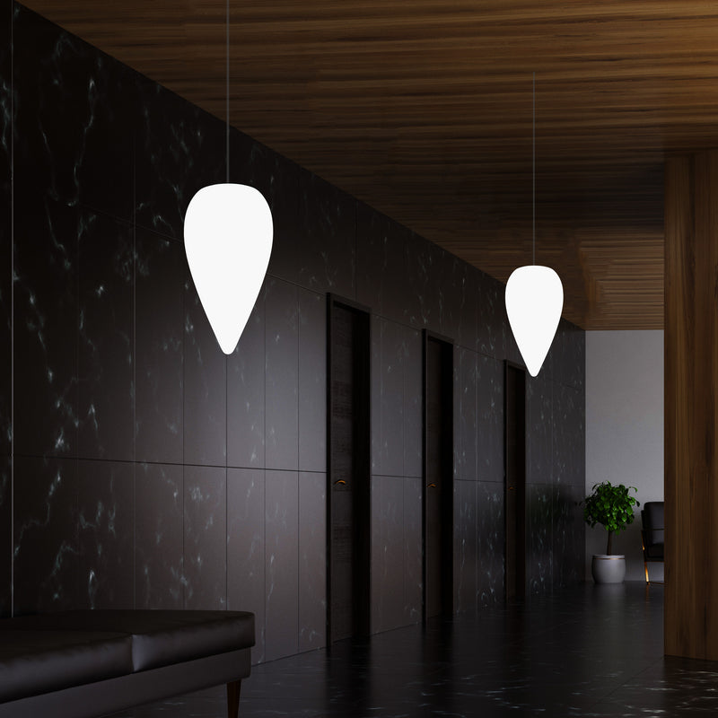 Designer LED Plafondlamp Licht, Unieke Waterdruppel E27 Hangende Lamp, Wit, 37cm