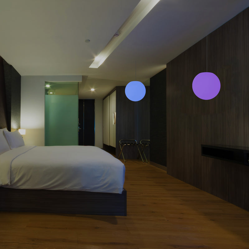 Hamgende Bol Lamp, 25cm RGB Meerkleurige LED Plafondlamp, Hanglamp met Afstandsbediening