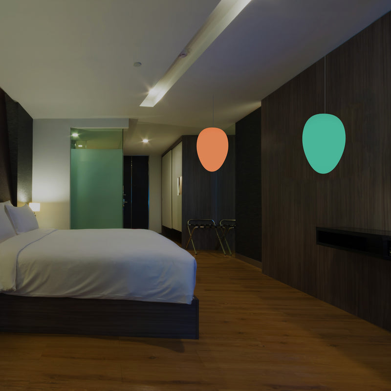 Unieke Plafond LED Verlichting, Decoratieve RGB Hanglamp, 37 cm, Sfeerverlichting, Lichtgevend Ei