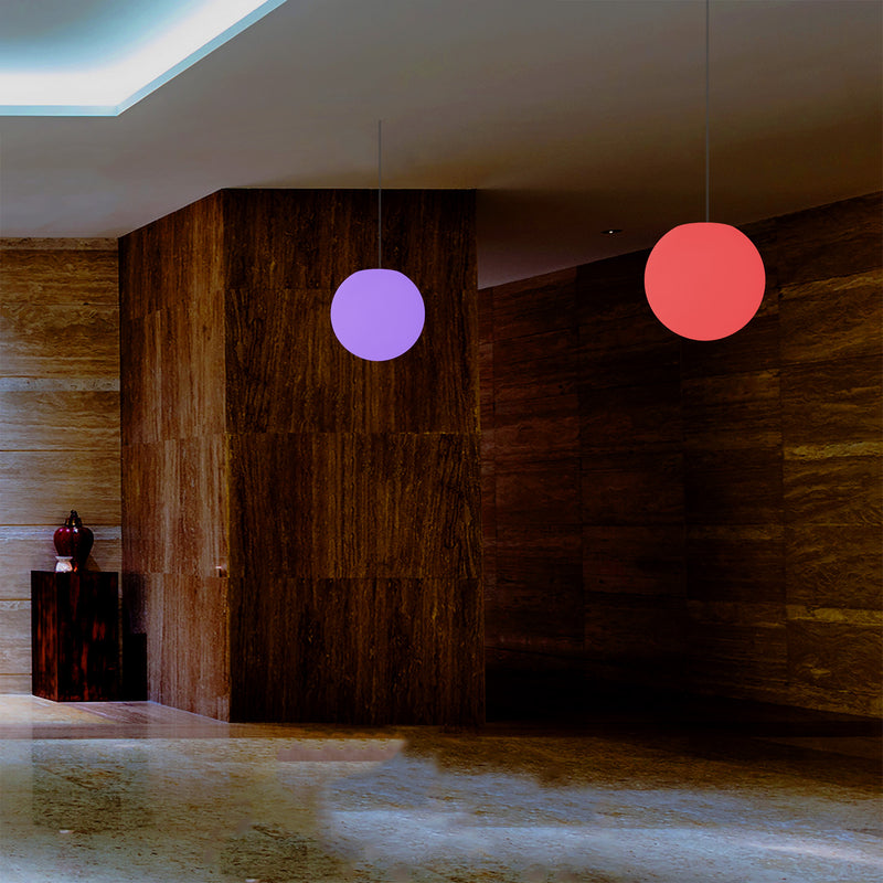 LED Bol Hanglamp, 20cm Meerkleurige RGB Bollicht, Lamp met Astandsbediening, Plafondlamp