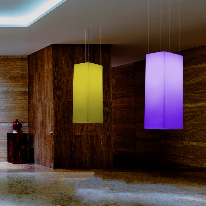 LED hanglamp, Multi Color Moderne RGB Plafondlamp, 80x30cm, Sfeerverlichting met Afstandsbediening