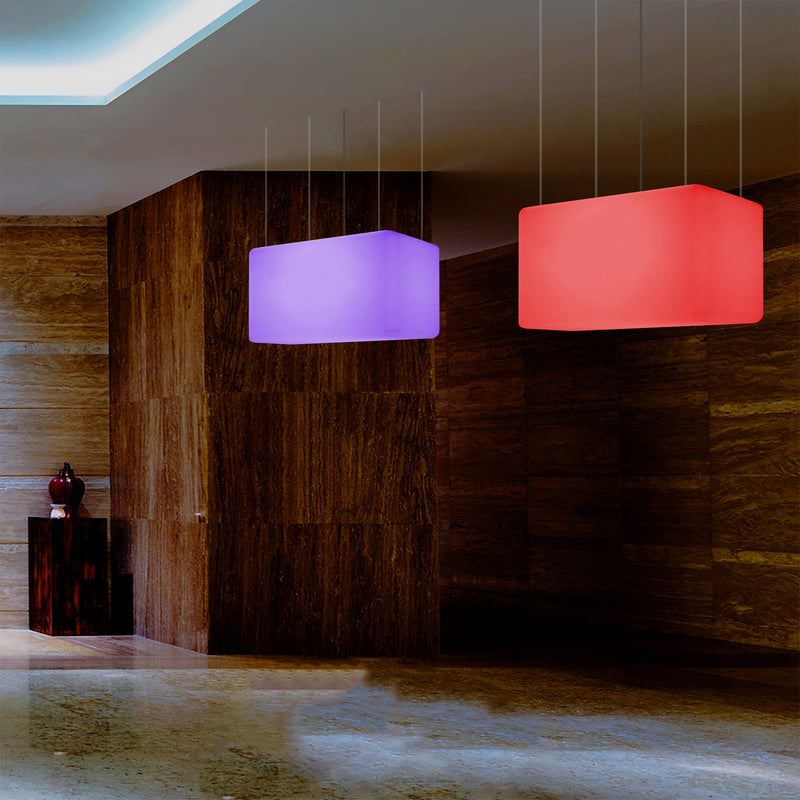 LED Hanglamp, Moderne Lichtzuil RGB Plafondlamp, 55 x 35cm, Sfeerverlichting, Lamp, Licht