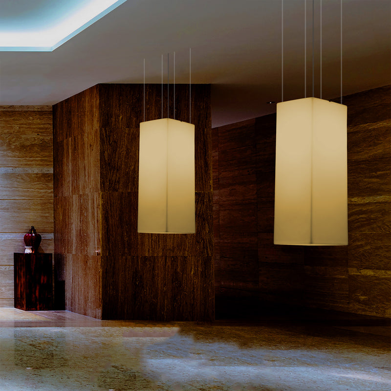 Hangende LED Zuil, Moderne Plafondlamp, 110 x 30cm, E27, Warm Wit, Lichtzuil, Hanglamp