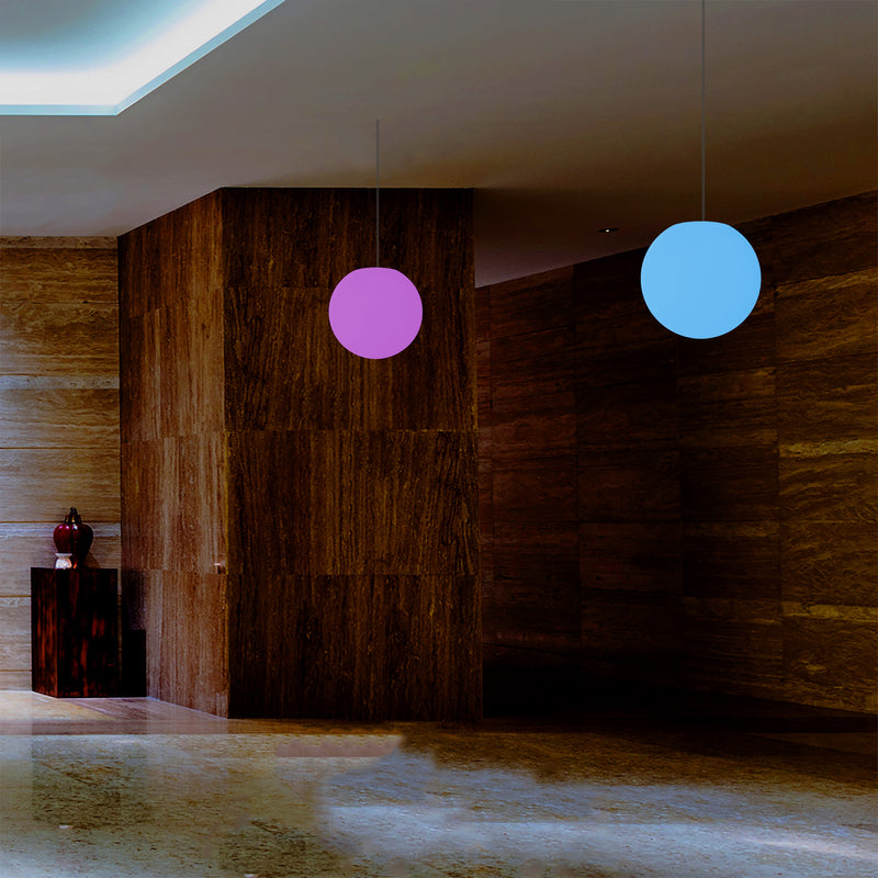 Hamgende Bol Lamp, 25cm RGB Meerkleurige LED Plafondlamp, Hanglamp met Afstandsbediening