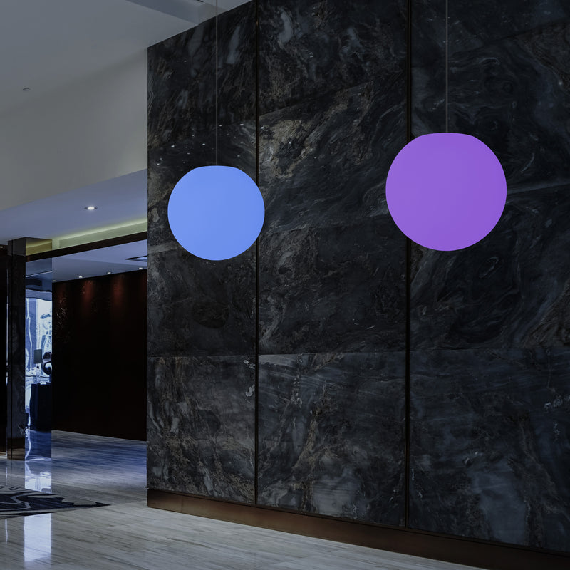 LED Hanglamp, Meerkleurige RGB Bol, Plafondlamp, 400 mm, Lichtgevende Bal, Sfeerverlichting