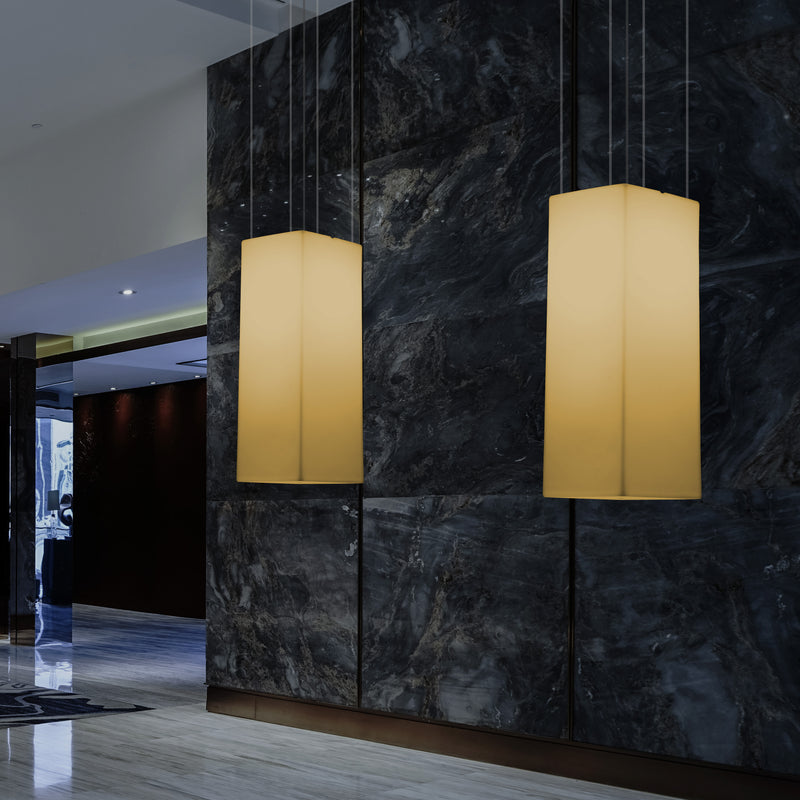 Hanglamp LED, Hangende Lichtzuil, Designer Plafondlamp, 80 cm, E27, Warm Wit, Sfeerlicht