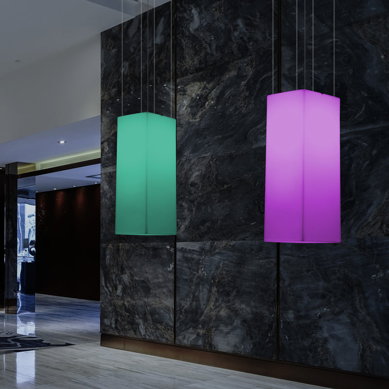 LED hanglamp, Multi Color Moderne RGB Plafondlamp, 80x30cm, Sfeerverlichting met Afstandsbediening