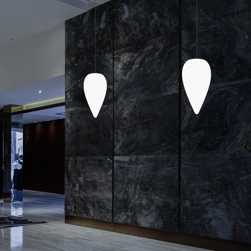 Designer LED Plafondlamp Licht, Unieke Waterdruppel E27 Hangende Lamp, Wit, 37cm