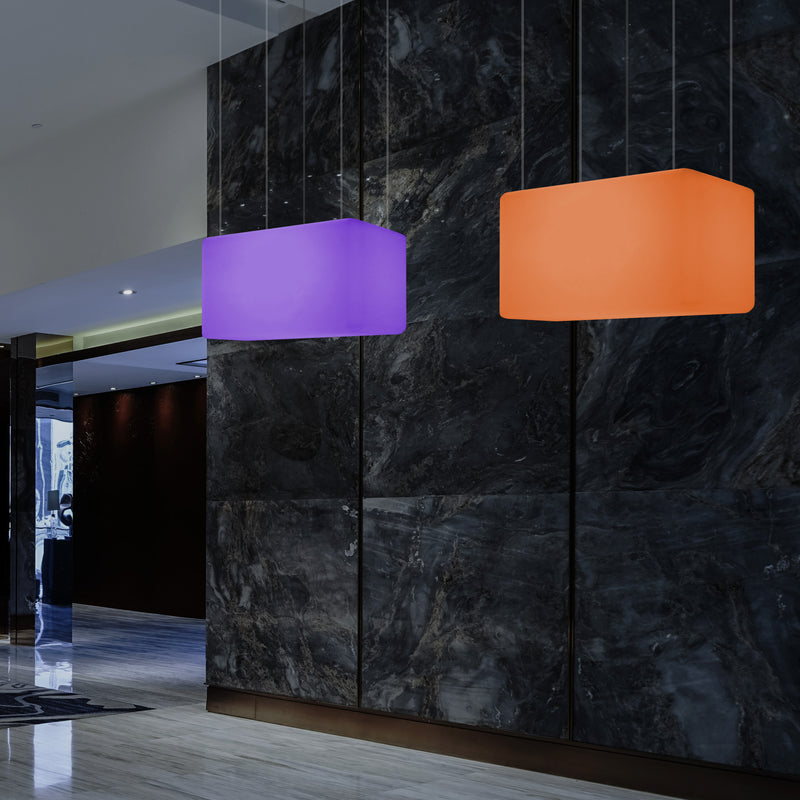 LED Hanglamp, Moderne Lichtzuil RGB Plafondlamp, 55 x 35cm, Sfeerverlichting, Lamp, Licht