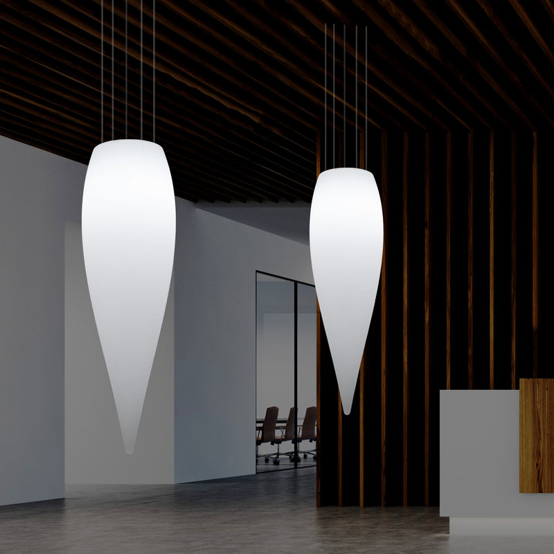 Waterdruppel Hanglamp, Decoratieve LED Lamp, 120 cm, E27, Wit, Sfeerlicht, Verlichting