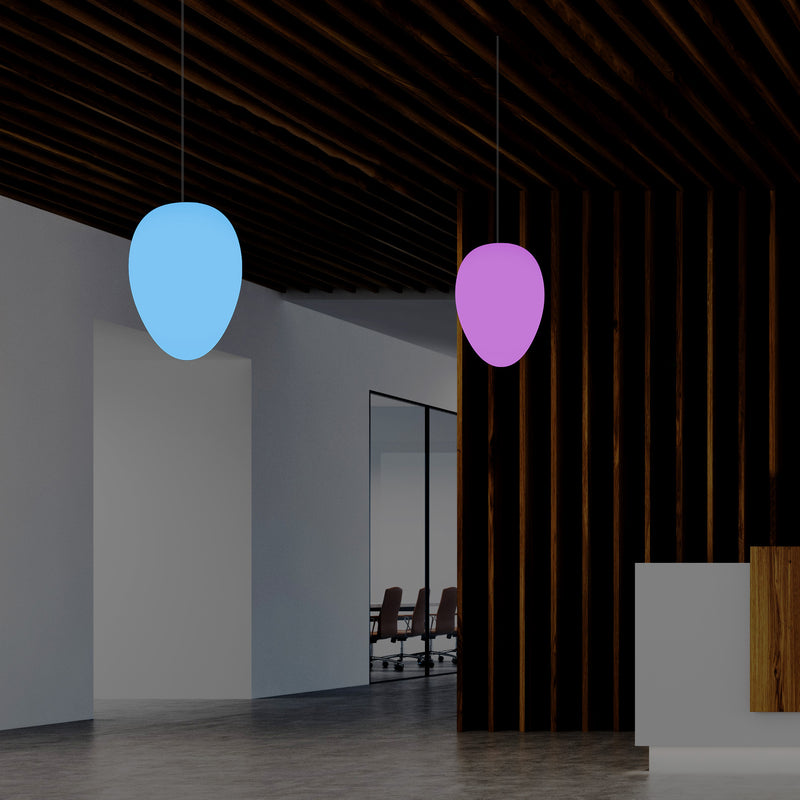 Unieke Plafond LED Verlichting, Decoratieve RGB Hanglamp, 37 cm, Sfeerverlichting, Lichtgevend Ei