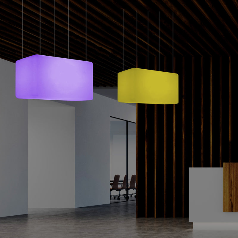 LED Hanglamp, Moderne Lichtzuil RGB Plafondlamp, 55 x 35cm, Sfeerverlichting, Lamp, Licht
