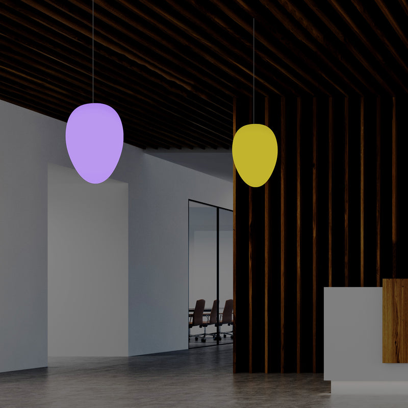 Designer RGB Hanglamp Hangende Verlichting, Dimbare 37cm Meerkleurige Plafondlamp, Ei