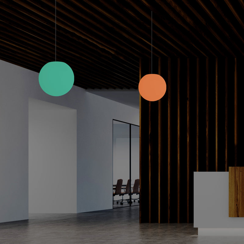 LED Bol Hanglamp, 20cm Meerkleurige RGB Bollicht, Lamp met Astandsbediening, Plafondlamp