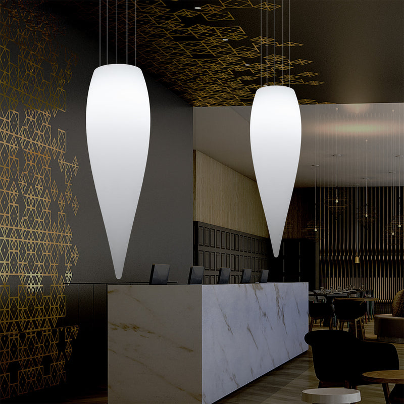 Waterdruppel Hanglamp, Decoratieve LED Lamp, 120 cm, E27, Wit, Sfeerlicht, Verlichting