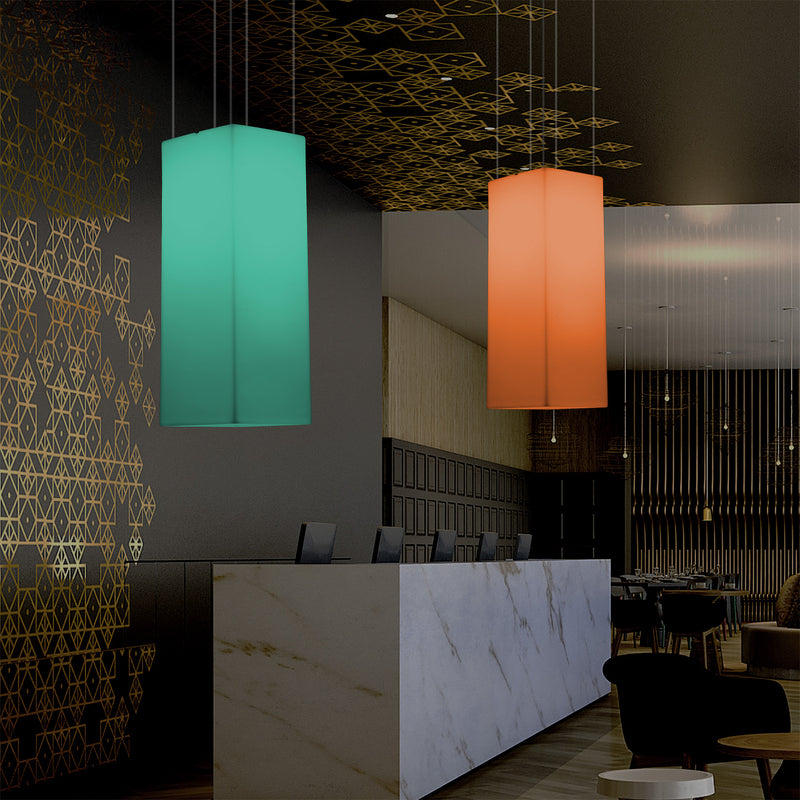 LED hanglamp, Multi Color Moderne RGB Plafondlamp, 80x30cm, Sfeerverlichting met Afstandsbediening