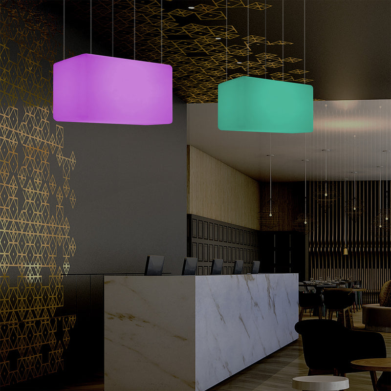 LED Hanglamp, Moderne Lichtzuil RGB Plafondlamp, 55 x 35cm, Sfeerverlichting, Lamp, Licht