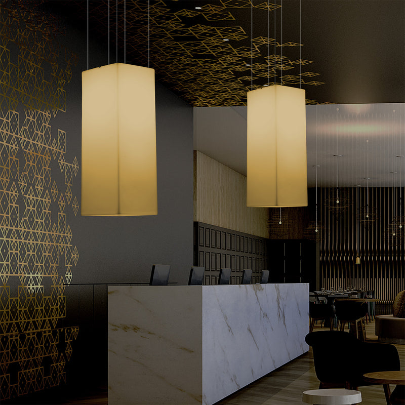 Hanglamp LED, Hangende Lichtzuil, Designer Plafondlamp, 80 cm, E27, Warm Wit, Sfeerlicht