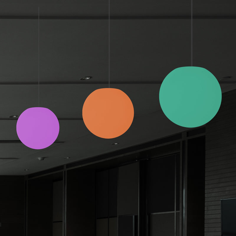 LED Bol Hanglamp, 20cm Meerkleurige RGB Bollicht, Lamp met Astandsbediening, Plafondlamp