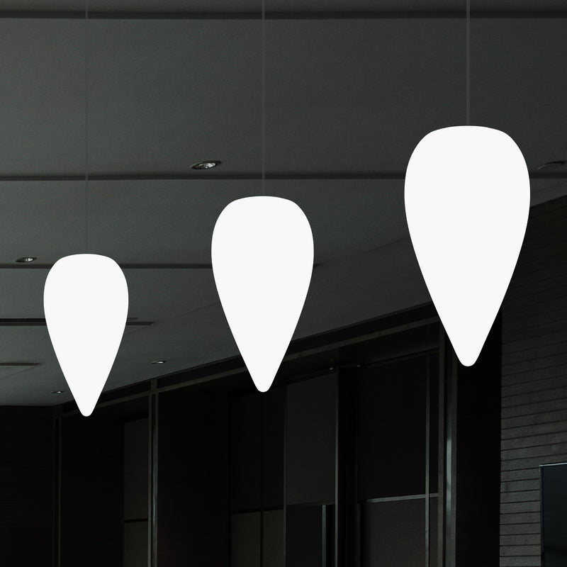 Designer LED Plafondlamp Licht, Unieke Waterdruppel E27 Hangende Lamp, Wit, 37cm