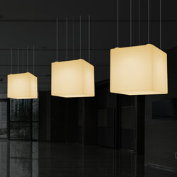 Moderne Hanglamp, Kubus LED Hangende Lamp, 60 x 60 cm, E27, Warm Wit, Plafondlamp