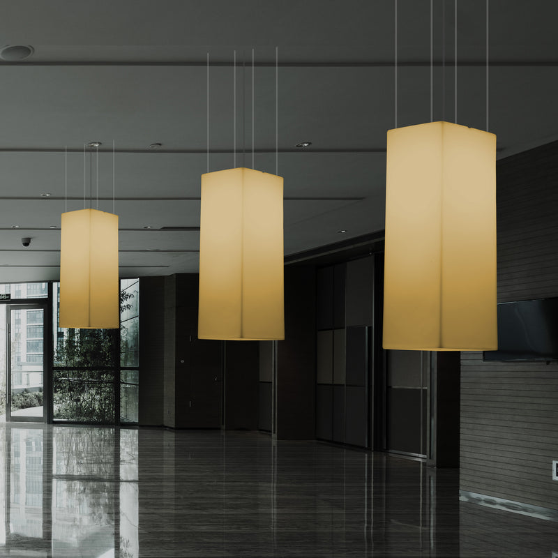 Hangende LED Zuil, Moderne Plafondlamp, 110 x 30cm, E27, Warm Wit, Lichtzuil, Hanglamp