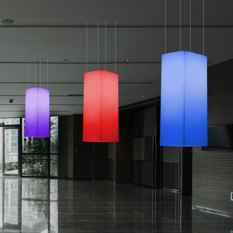 LED hanglamp, Multi Color Moderne RGB Plafondlamp, 80x30cm, Sfeerverlichting met Afstandsbediening