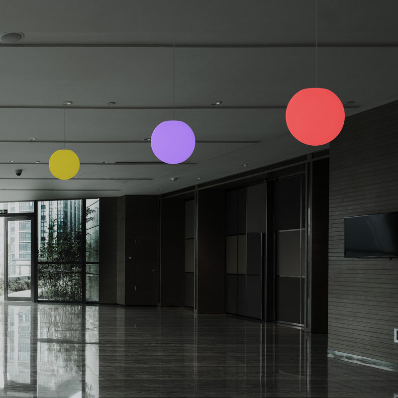 LED Bol Hanglamp, 20cm Meerkleurige RGB Bollicht, Lamp met Astandsbediening, Plafondlamp