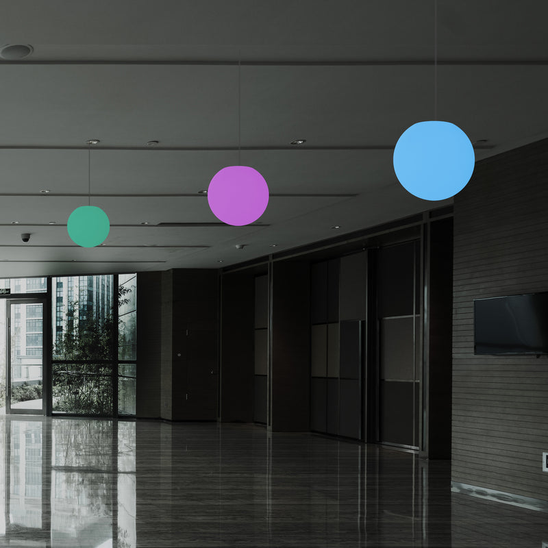 LED Bol Hanglamp, 20cm Meerkleurige RGB Bollicht, Lamp met Astandsbediening, Plafondlamp