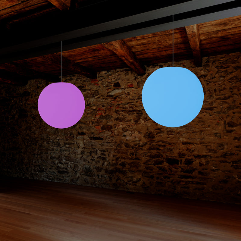LED Hanglamp, Meerkleurige RGB Bol, Plafondlamp, 400 mm, Lichtgevende Bal, Sfeerverlichting