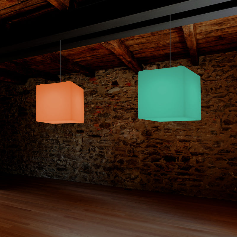 LED Kubus Hanglamp, Kleurveranderende SMD RGB Plafondlamp, 300 mm, Sfeerverlichting
