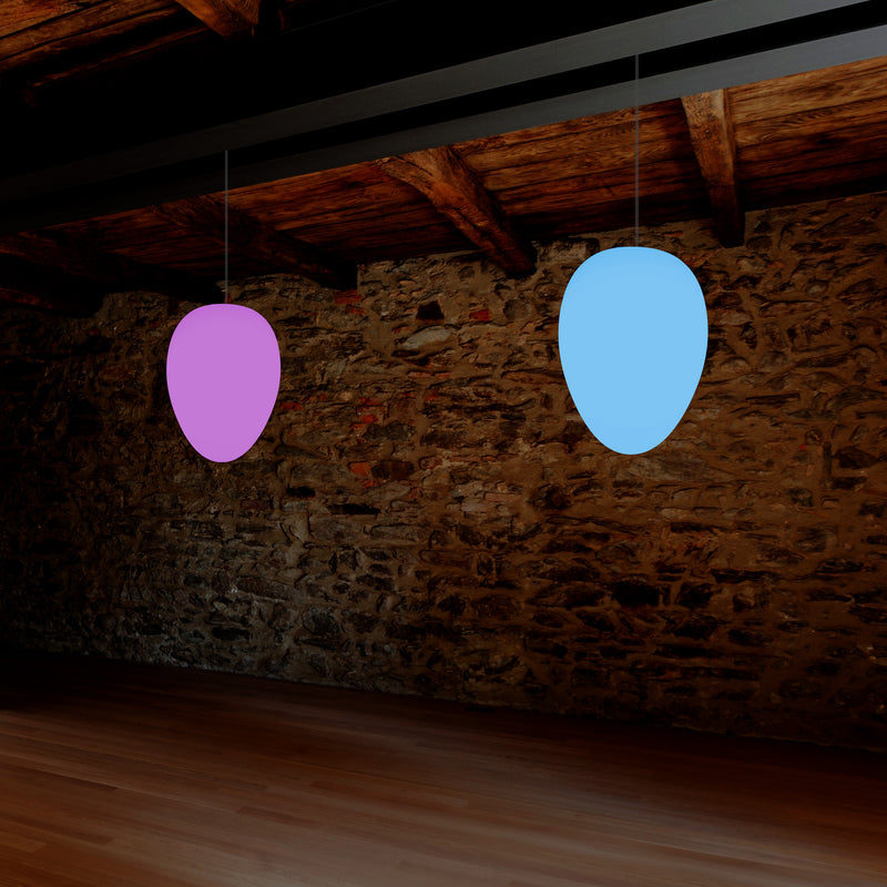 Designer RGB Hanglamp Hangende Verlichting, Dimbare 37cm Meerkleurige Plafondlamp, Ei