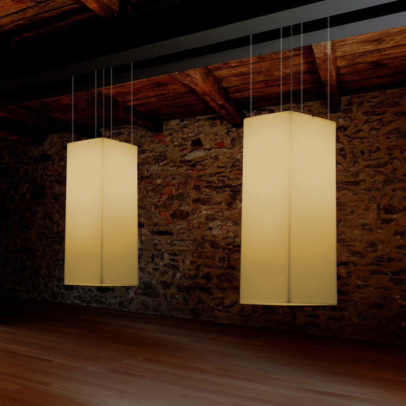 Hanglamp LED, Hangende Lichtzuil, Designer Plafondlamp, 80 cm, E27, Warm Wit, Sfeerlicht