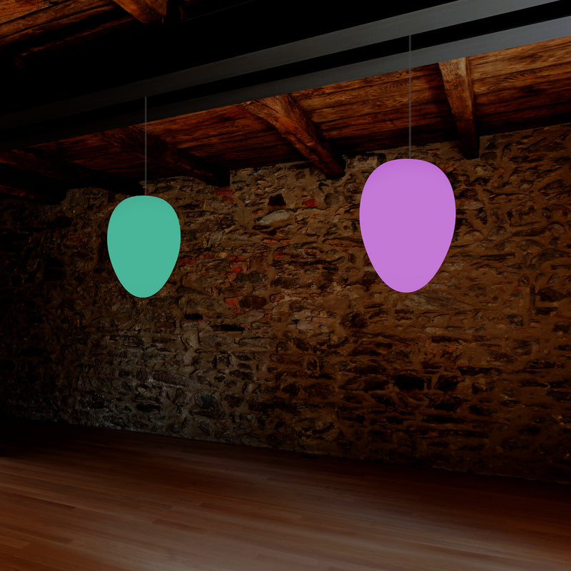 Unieke Plafond LED Verlichting, Decoratieve RGB Hanglamp, 37 cm, Sfeerverlichting, Lichtgevend Ei