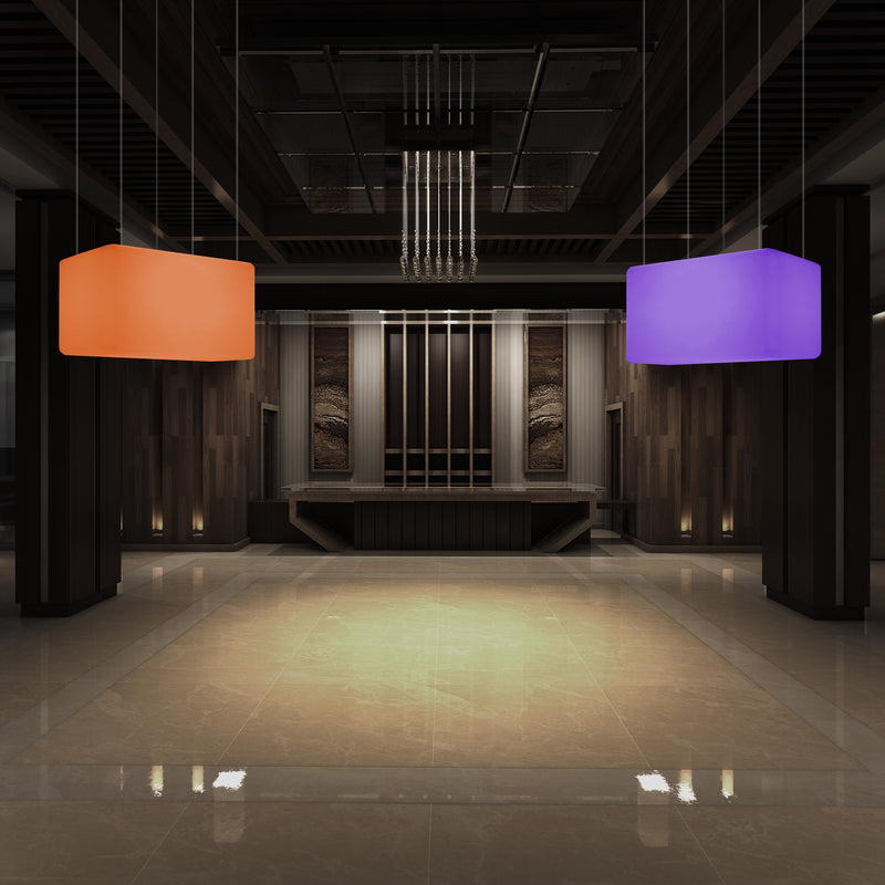 LED Hanglamp, Moderne Lichtzuil RGB Plafondlamp, 55 x 35cm, Sfeerverlichting, Lamp, Licht