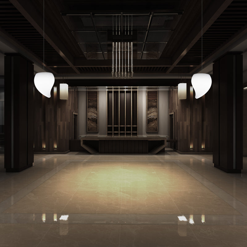 Designer LED Hanglamp, Unieke Traanvormige E27 Hangende Plafondlamp, Wit, Sfeerlicht
