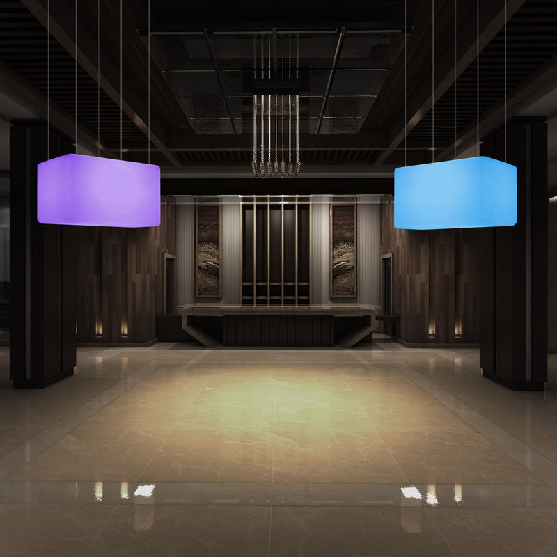 LED Hanglamp, Moderne Lichtzuil RGB Plafondlamp, 55 x 35cm, Sfeerverlichting, Lamp, Licht